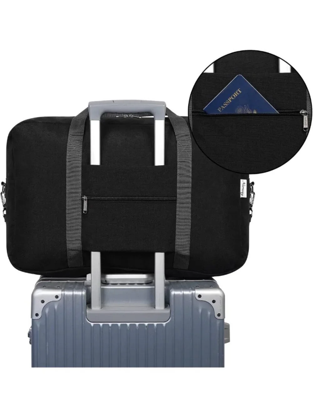 Airline Approved Foldable Duffle Bag 40L - Packable Travel Bag for Men & Women